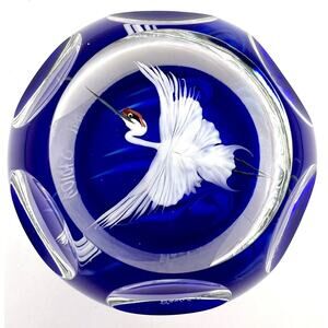PAPERWEIGHT LUNDBERG STUDIOS DANIEL SALAZAR 1991 3.25" Magnum Rare Facetted